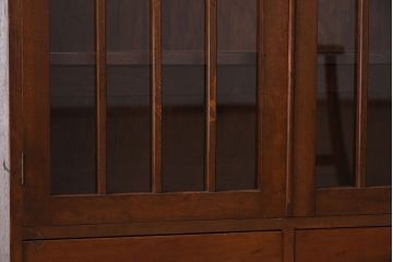 レトロ家具　和製アンティーク　レトロモダンな大ぶり本箱(ブックケース)