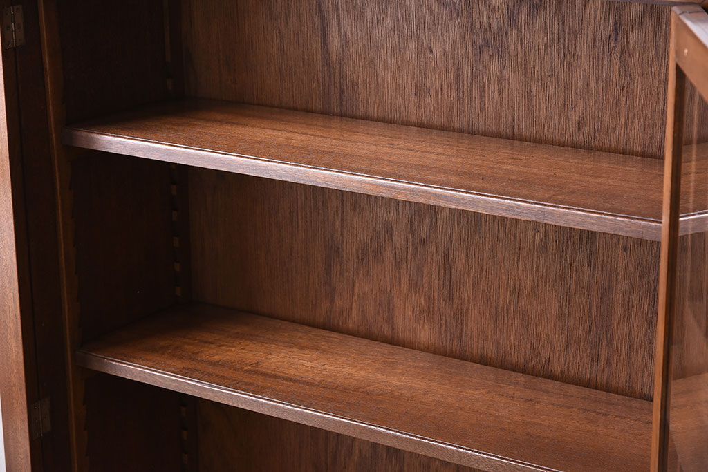 レトロ家具　和製アンティーク　レトロモダンな大ぶり本箱(ブックケース)