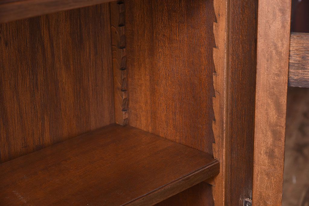 レトロ家具　和製アンティーク　レトロモダンな大ぶり本箱(ブックケース)