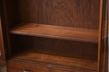 レトロ家具　和製アンティーク　レトロモダンな大ぶり本箱(ブックケース)