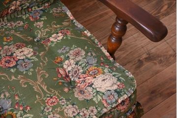 中古　穂高　WINDSOR　飛騨産業　キツツキマーク　1人掛けソファ(両肘付きチェア)(1)