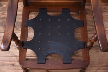 中古　穂高　WINDSOR　飛騨産業　キツツキマーク　1人掛けソファ(両肘付きチェア)(1)