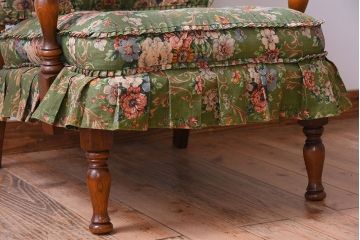 中古　穂高　WINDSOR　飛騨産業　キツツキマーク　1人掛けソファ(両肘付きチェア)(2)
