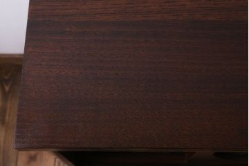 アンティーク家具　大正昭和期　アンティーク　脚付き!丸窓がお洒落な木製ローボード