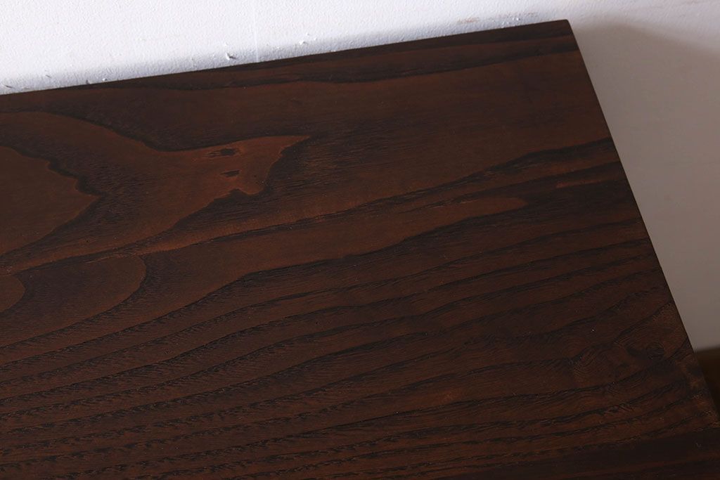 アンティーク家具　大正昭和期　アンティーク　脚付き!丸窓がお洒落な木製ローボード