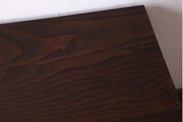 アンティーク家具　大正昭和期　アンティーク　脚付き!丸窓がお洒落な木製ローボード