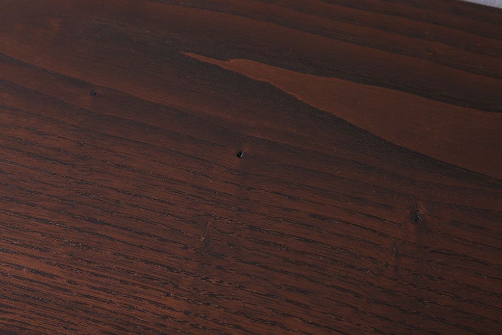 アンティーク家具　大正昭和期　アンティーク　脚付き!丸窓がお洒落な木製ローボード