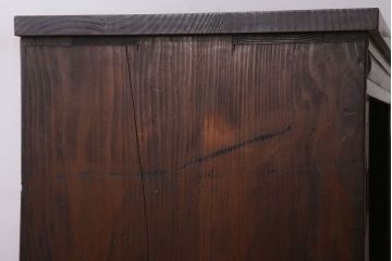 アンティーク家具　大正昭和期　アンティーク　脚付き!丸窓がお洒落な木製ローボード