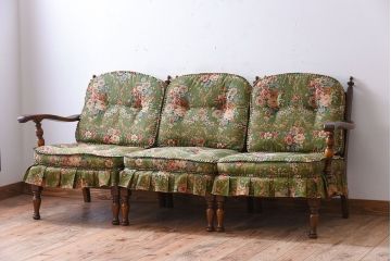 中古　飛騨産業　穂高　WINDSOR　3人掛けソファ(リビングチェア)(2)