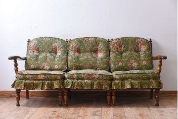 中古　飛騨産業　穂高　WINDSOR　3人掛けソファ(リビングチェア)(2)