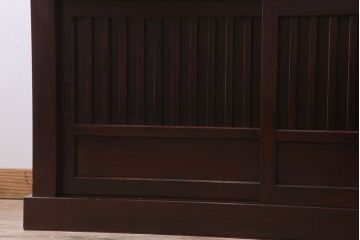 中古　民芸家具　高級品　四尺　欅材の重ね水屋箪笥(食器棚)(定価約128万円)