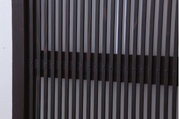 裏ガラス入り!ガラス帯のアンティーク格子戸2枚セット