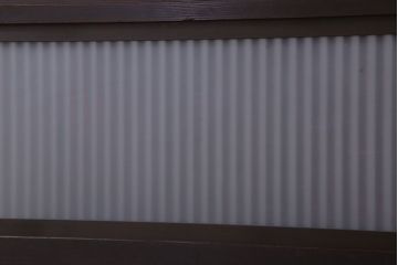 裏ガラス入り!ガラス帯のアンティーク格子戸2枚セット