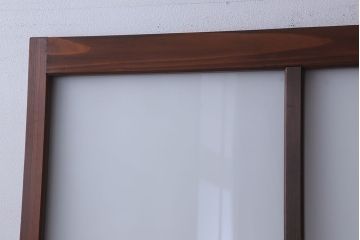 大正期　金具付き!上質なすりガラス戸2枚セット
