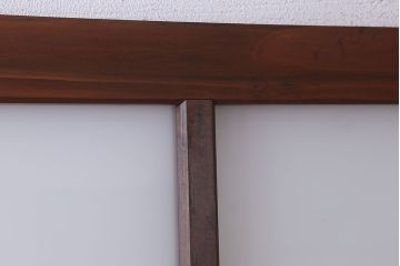 大正期　金具付き!上質なすりガラス戸2枚セット