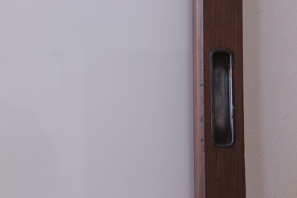 大正期　金具付き!上質なすりガラス戸2枚セット