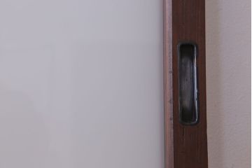 大正期　金具付き!上質なすりガラス戸2枚セット