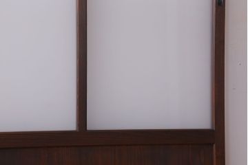 大正期　金具付き!上質なすりガラス戸2枚セット