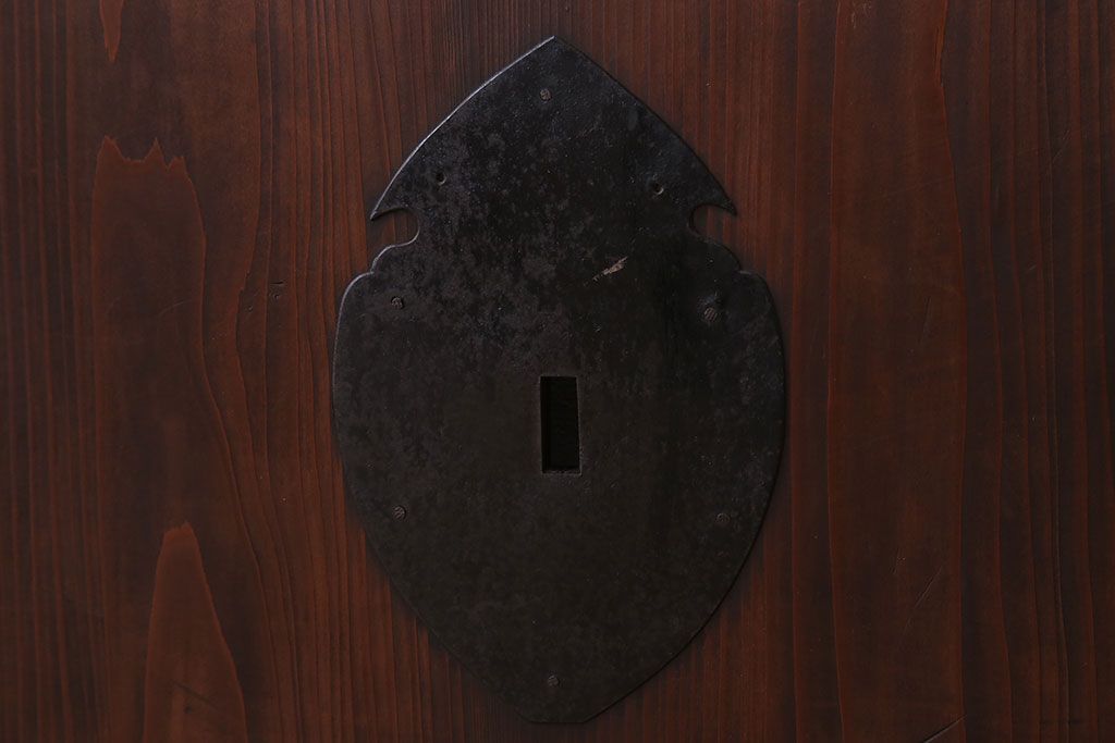 大正期　金具付き!上質なすりガラス戸2枚セット