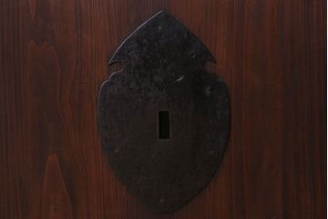 大正期　金具付き!上質なすりガラス戸2枚セット