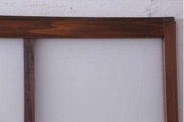 大正期　金具付き!上質なすりガラス戸2枚セット