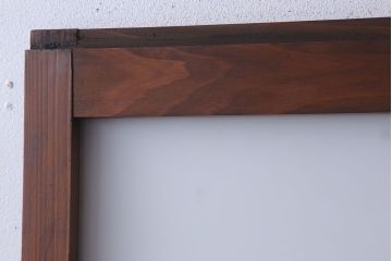 大正期　金具付き!上質なすりガラス戸2枚セット