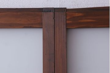 大正期　金具付き!上質なすりガラス戸2枚セット