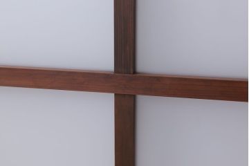 大正期　金具付き!上質なすりガラス戸2枚セット