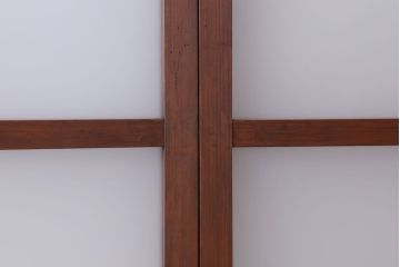 大正期　金具付き!上質なすりガラス戸2枚セット