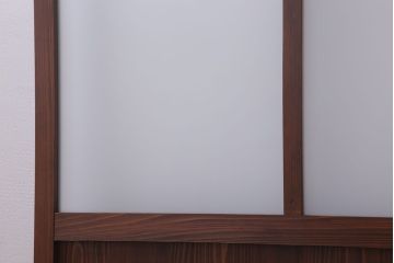 大正期　金具付き!上質なすりガラス戸2枚セット