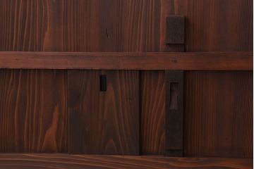 大正期　金具付き!上質なすりガラス戸2枚セット