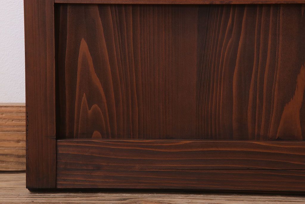 大正期　金具付き!上質なすりガラス戸2枚セット