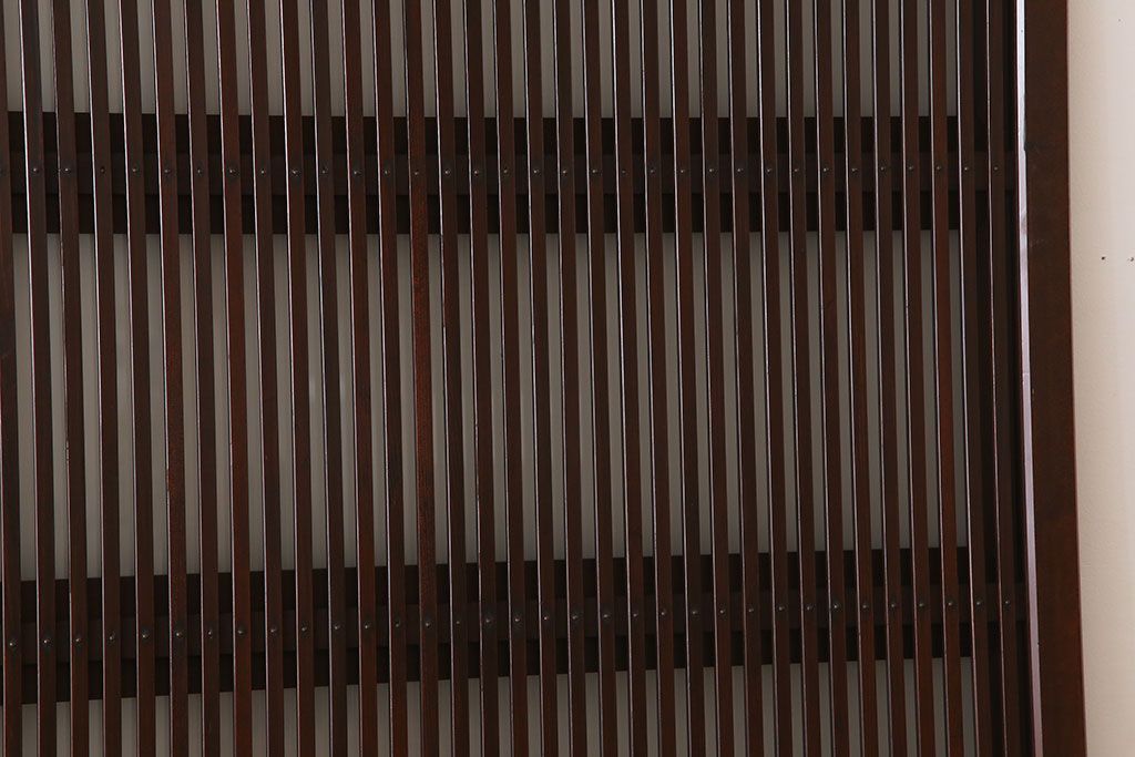 古民具・骨董　裏ガラス付き!ガラス帯のアンティーク格子戸4枚セット