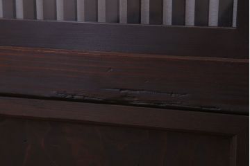 裏ガラス入り!ダイヤガラス帯のアンティーク格子戸
