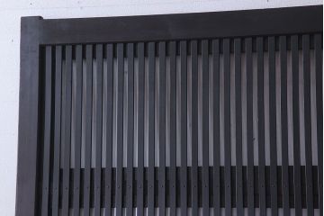 裏ガラス入り!ダイヤガラス帯のアンティーク格子戸