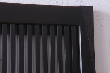 裏ガラス入り!ダイヤガラス帯のアンティーク格子戸