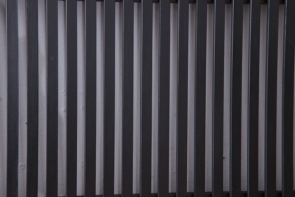 裏ガラス入り!ダイヤガラス帯のアンティーク格子戸