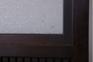 裏ガラス入り!ダイヤガラス帯のアンティーク格子戸