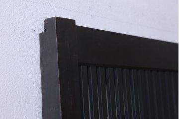 裏ガラス入り!ダイヤガラス帯のアンティーク格子戸