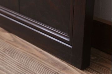 裏ガラス入り!ダイヤガラス帯のアンティーク格子戸