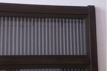 裏ガラス入り!ダイヤガラス帯のアンティーク格子戸