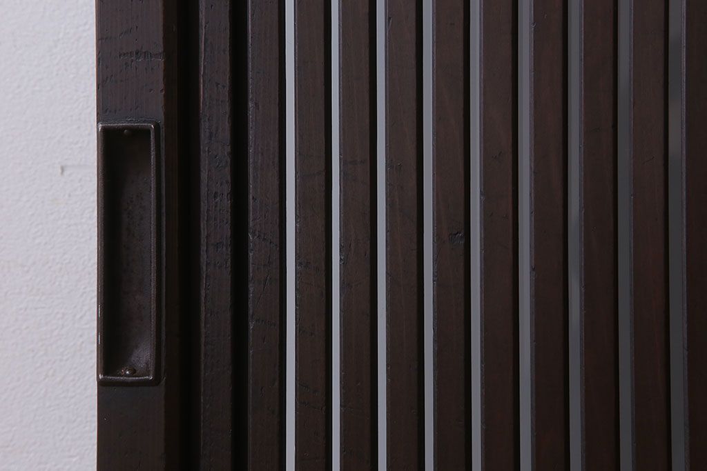 裏ガラス入り!アンティーク格子戸