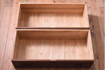 アンティーク家具　鉄脚付き!古い桐箪笥ローボード(1)
