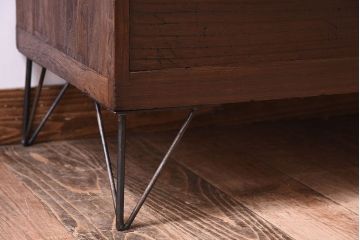 アンティーク家具　鉄脚付き!古い桐箪笥ローボード(1)