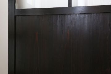 古民具・骨董　アンティークのクリアガラス帯戸4枚セット
