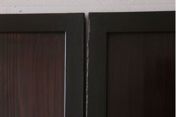 古民具・骨董　アンティークのクリアガラス帯戸4枚セット