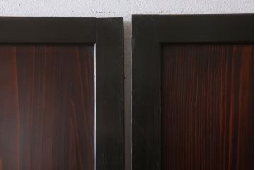 古民具・骨董　アンティークのクリアガラス帯戸4枚セット