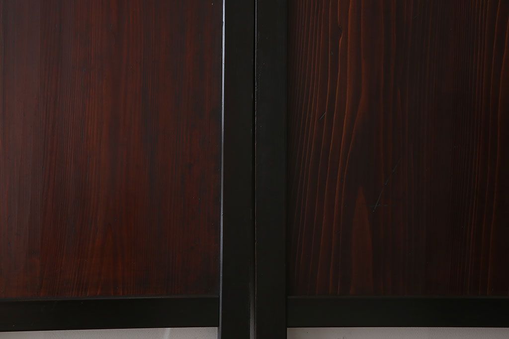 古民具・骨董　アンティークのクリアガラス帯戸4枚セット