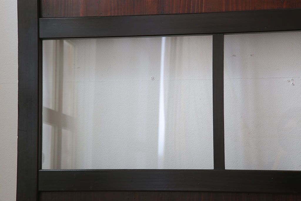 古民具・骨董　アンティークのクリアガラス帯戸4枚セット