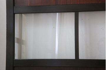 古民具・骨董　アンティークのクリアガラス帯戸4枚セット